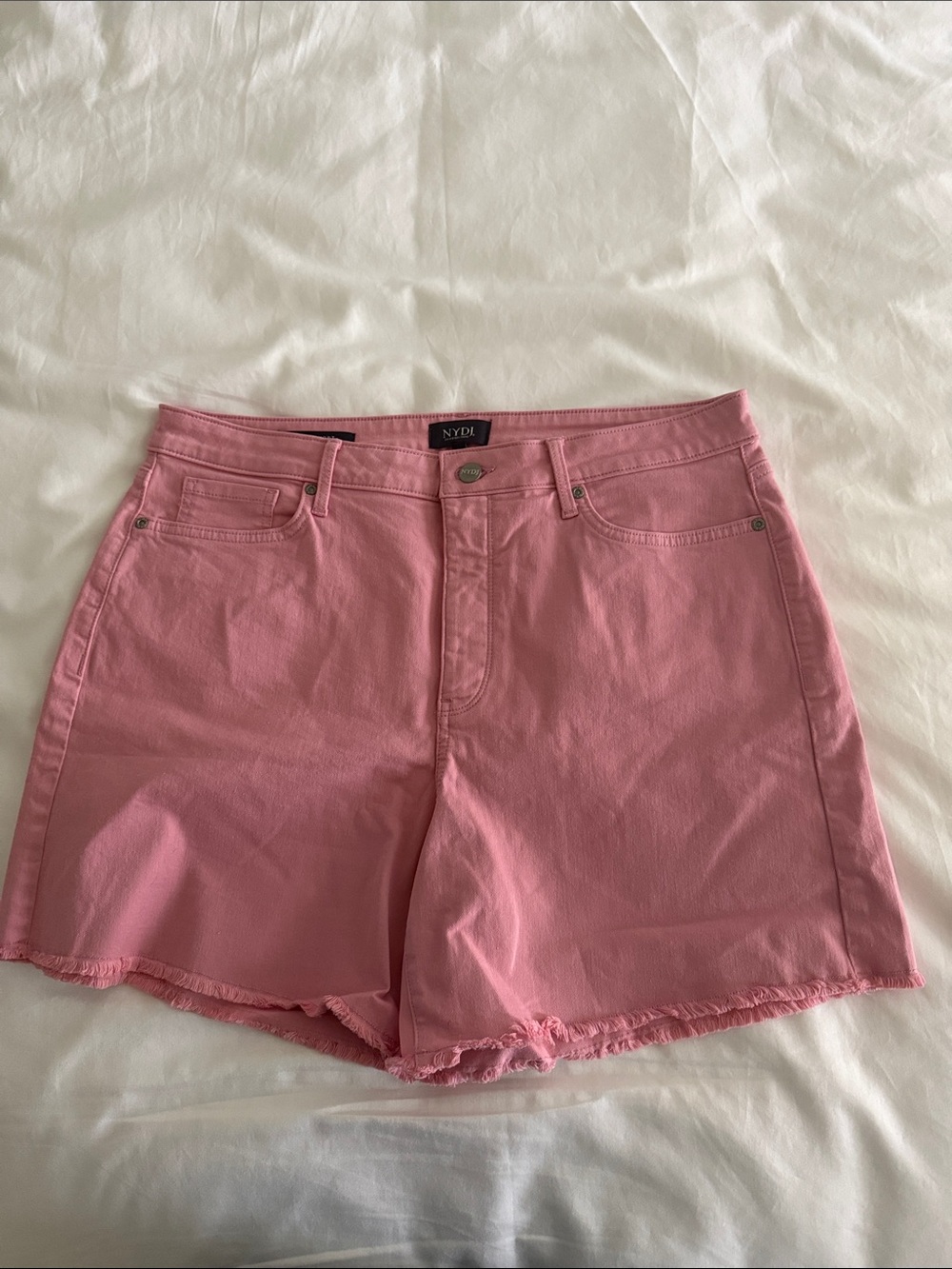 NYDJ Rose Pink High-Rise Denim Shorts-New without tags!